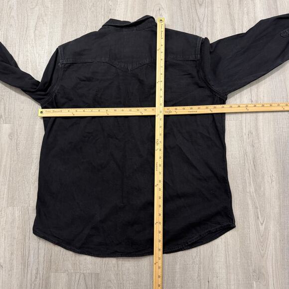 Levis Barstow Western Snap Denim Shirt Men's Extra Large XL Black Standard Fit - Picture 7 of 8